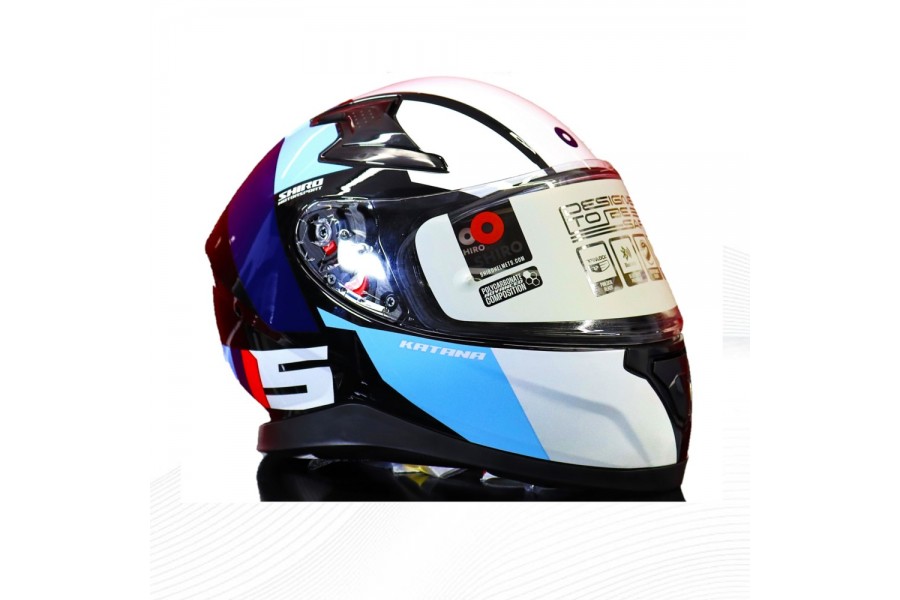 SHIRO KASK FullFace KATANA SPOWER SV (Gozluklu) Grafik L _L 5960