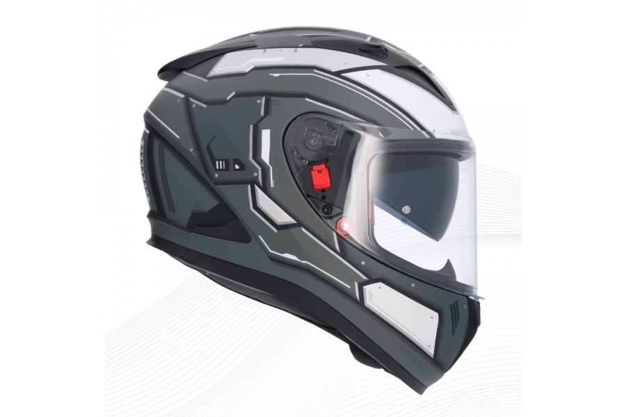 SHIRO KASK Fullface SHADOW TITAN MECHA SV (Gozluklu) Grafik XL _XL 6162