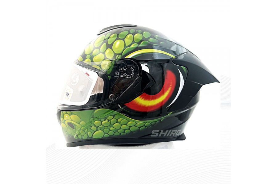 SHIRO KASK FullfaFC RAPTOR MAMBA SV (Gozluklu) Grafik Yesil 2XL _2XL 6364