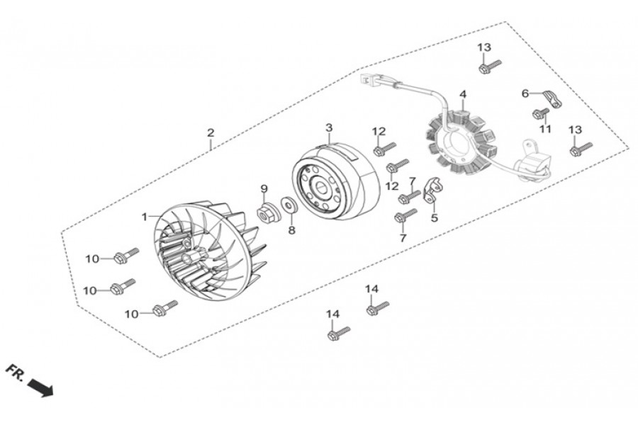 HERO PLEASURE PLUS ALTERNATOR KOMPLE