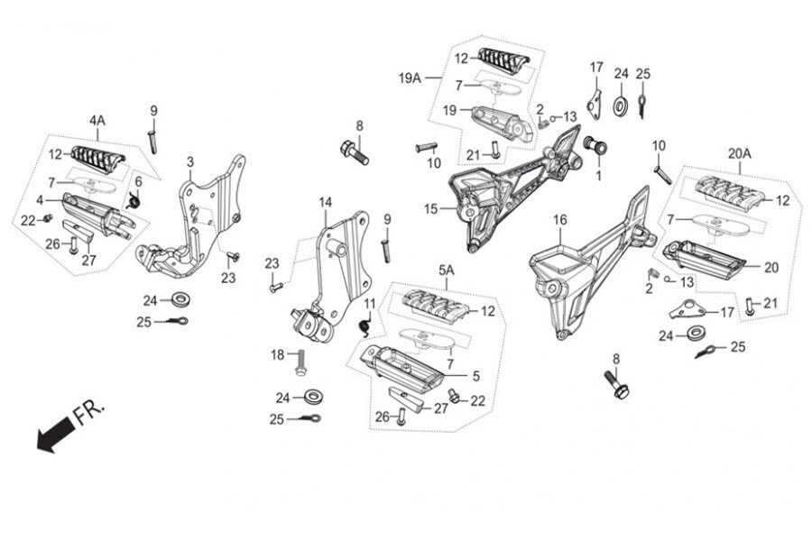 HERO XPULSE 200T AYAKLIK BRAKETI SAG