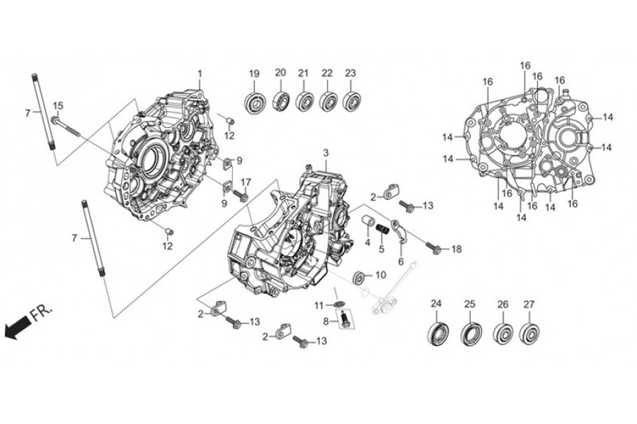 HERO XPULSE 200 MOTOR GOVDE SAG RULMAN SETI