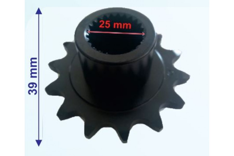 ATV ÖN DİŞLİ 520-14T İÇ 25 mm UZUNLUK 39 mm TM ÖM