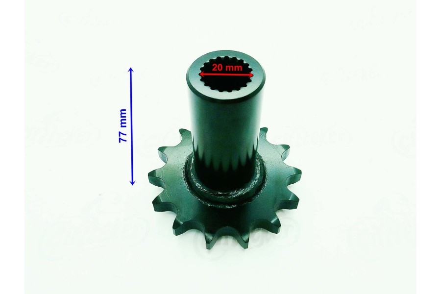 ATV ÖN DİŞLİ 530-14T İÇ 20 mm UZUNLUK 77 mm TM ÖM