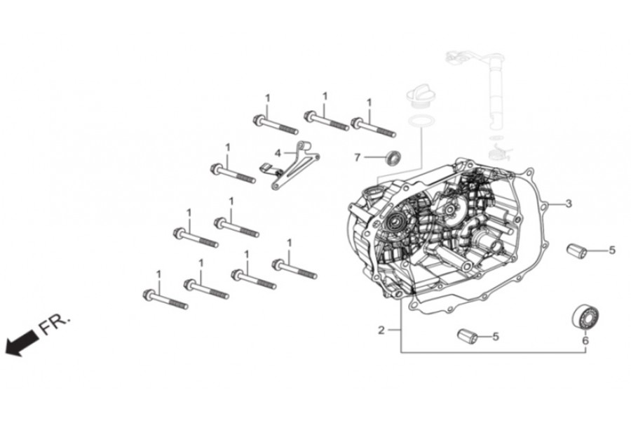 HERO IGNITOR 125 MOTOR GOVDE SAG KAPAK