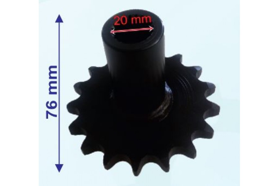 ATV KANUNİ ÖN DİŞLİ 530-17T İÇ 20 mm UZUNLUK 75,5 mm TM ÖM