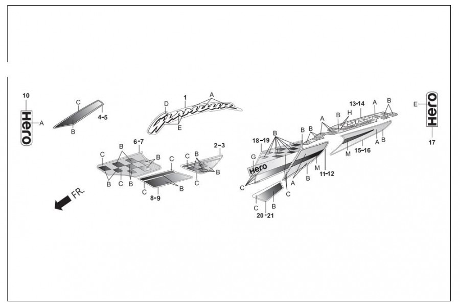 HERO GLAMOUR ARKA GOVDE SOL STIKER B (GRI)