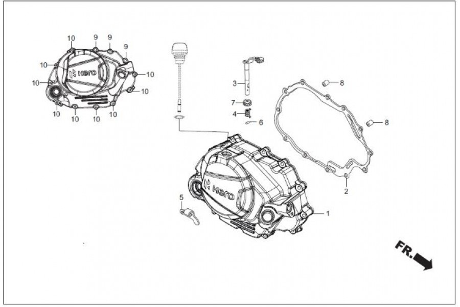 HERO X PULSE 200 4V MOTOR GOVDE SAG KAPAK