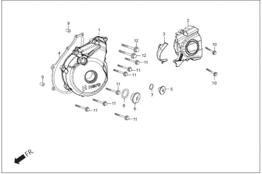 HERO X PULSE 200 4V MOTOR GOVDESI SOL KAPAK 