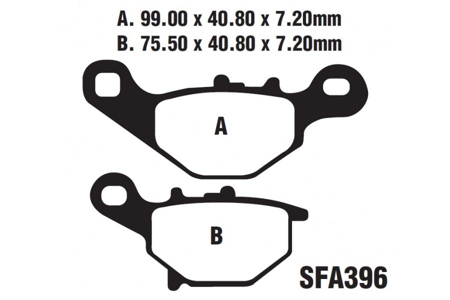 ÖN FREN DİSK BALATASI SFA396 SUZUKİ AN 125(1995-2000) - ADDRESS 110(2015-2016)