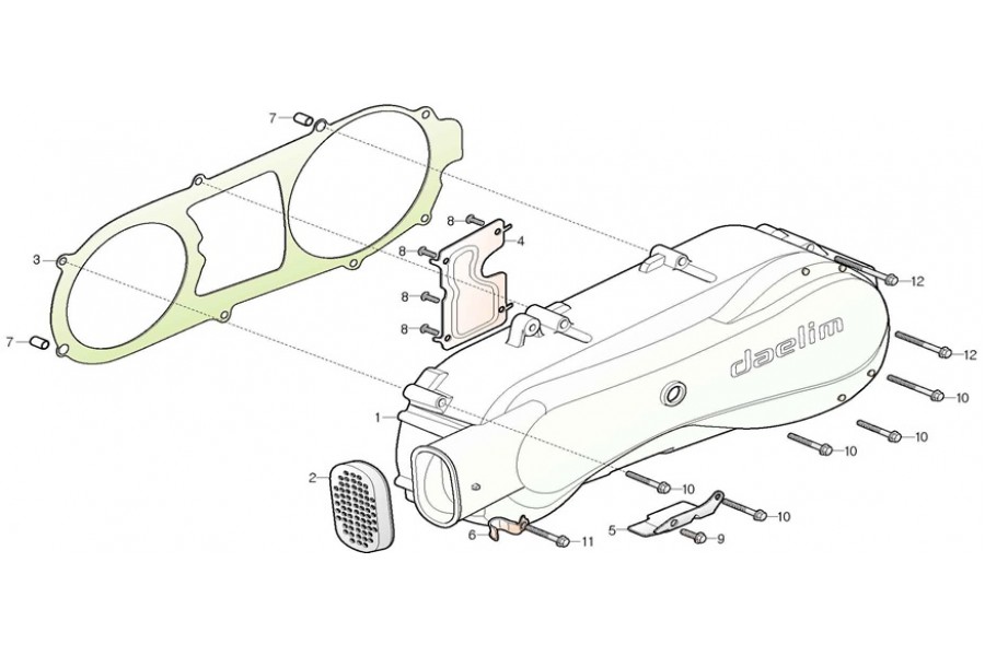 DAELİM YC 125 MOTOR GOVDESI SOL KAPAK FILTRESI