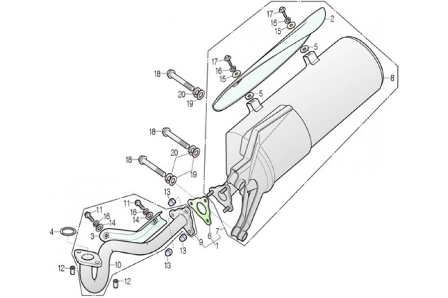 DAELİM YC 125 EGZOZ KOMPLE