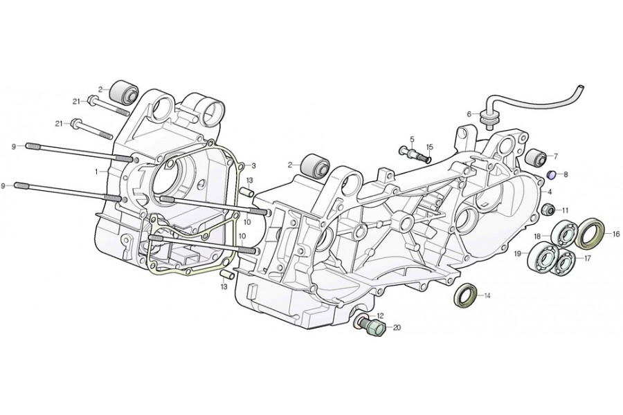 DAELİM YC 125 MOTOR GOVDESI SOL