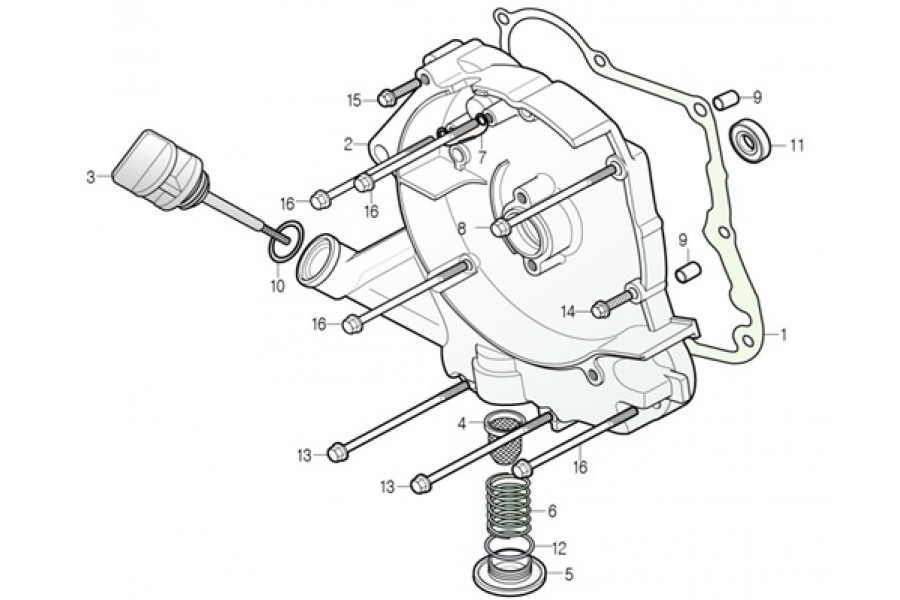 DAELİM YC 125 MOTOR GOVDESI SAG KAPAK