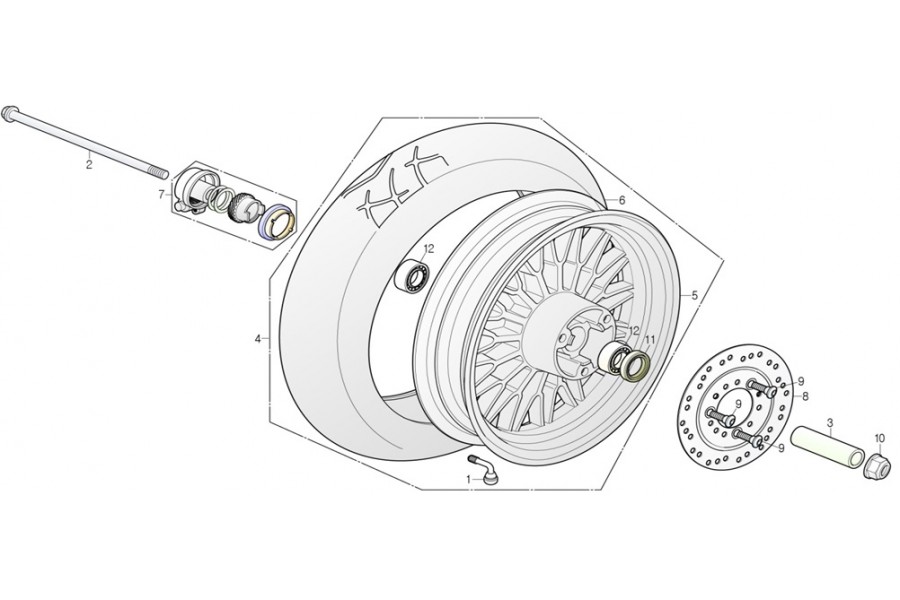 DAELİM YC 125 ON TEKER MIL SOMUNU 12 MM