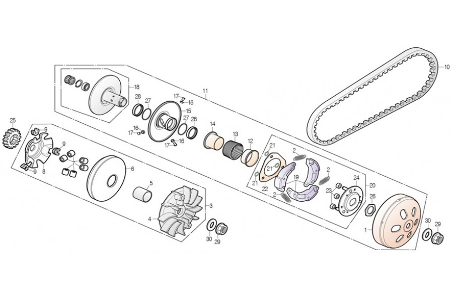 DAELİM NC 125 ON VARYATOR KOMPLE