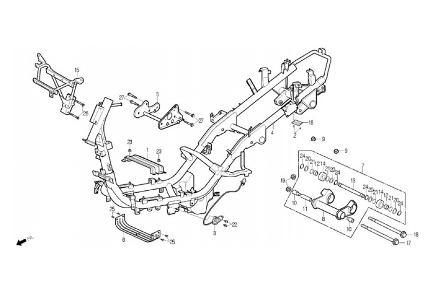 DAELİM SQ 125 MOTOR BAGLANTISI