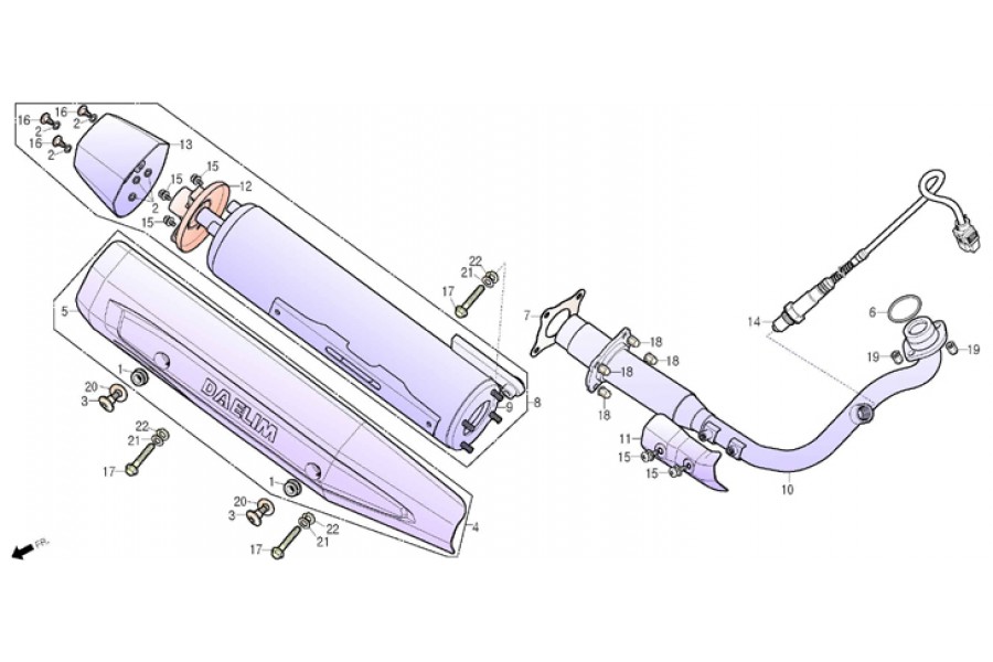 DAELİM SV 250 S3 EGZOZ SUSTURUCU