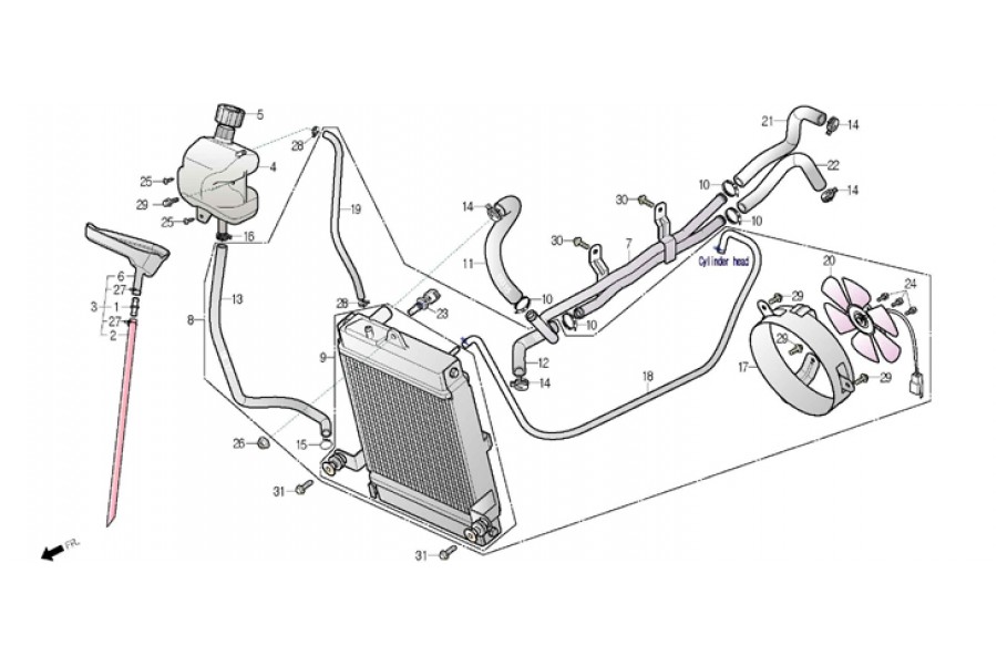 DAELİM SV 250 S3 RADYATOR KOMPLE