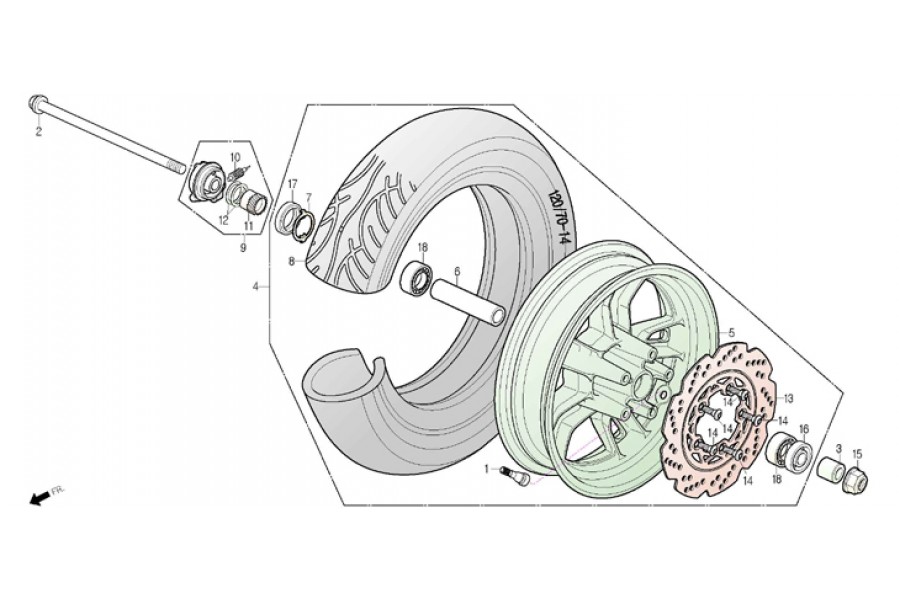 DAELİM SV 250 S3 ON FREN DISK OKUYUCU SACI (ABS)