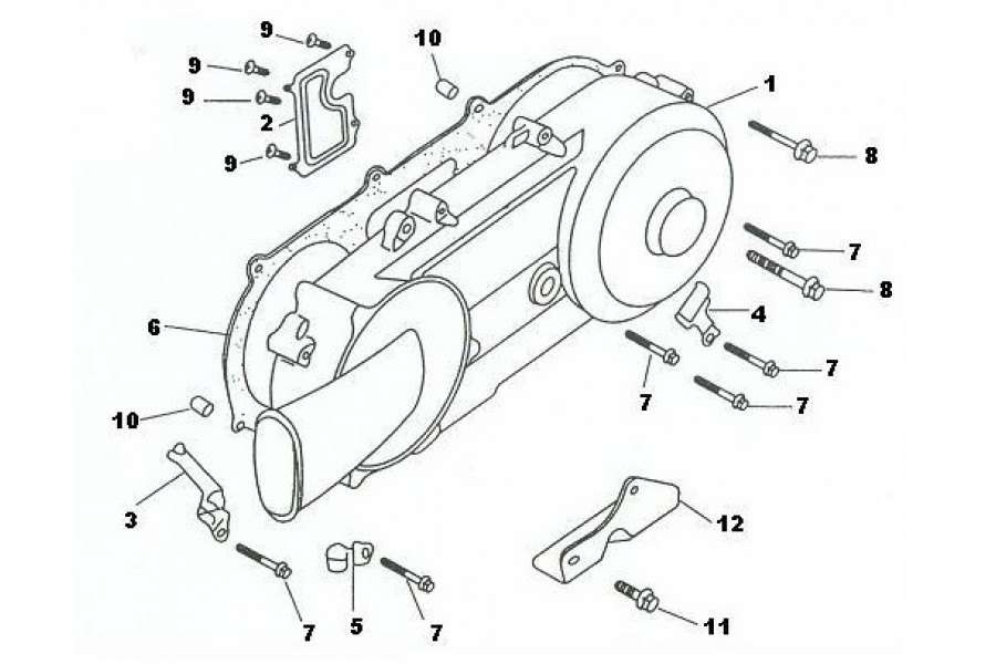 HAOJİN HJ125T-2G DEBRIYAJ SOLYAN KAPAK CONTASI