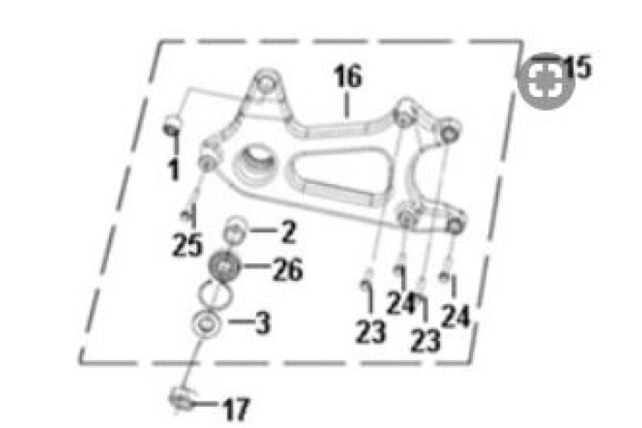 SYM X PRO 125 KARGO JANT TEKER BAGLAMA BRAKETI ARKA