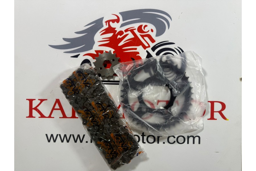 DRİFT L &Ouml;N-ARKA DİŞLİ ZİNCİR SETİ 36-15T 428H-128L İTH