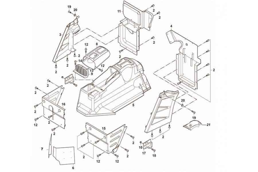 PUMAREX HS 500-2GOVDE ARKA KAPAK SOL