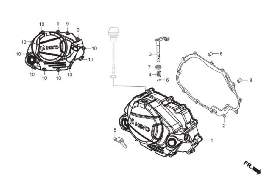 HERO XPULSE 200 E5 CONTA MOTOR GOVDESI SAG KAPAK