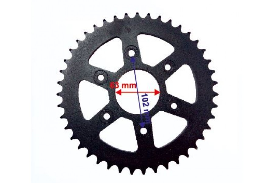 ARKA DİŞLİ 520-43T İÇ 63 mm 6 DELİKLİ BAJAJ DOMİNAR 400 - KTM DUKE 390 ÖM