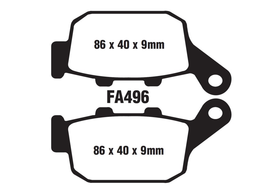 ARKA FREN DİSK BALATASI (CBS) FA496 A KALİTE 125 DRİFT L - VULTRE 125 İ KD 125 F