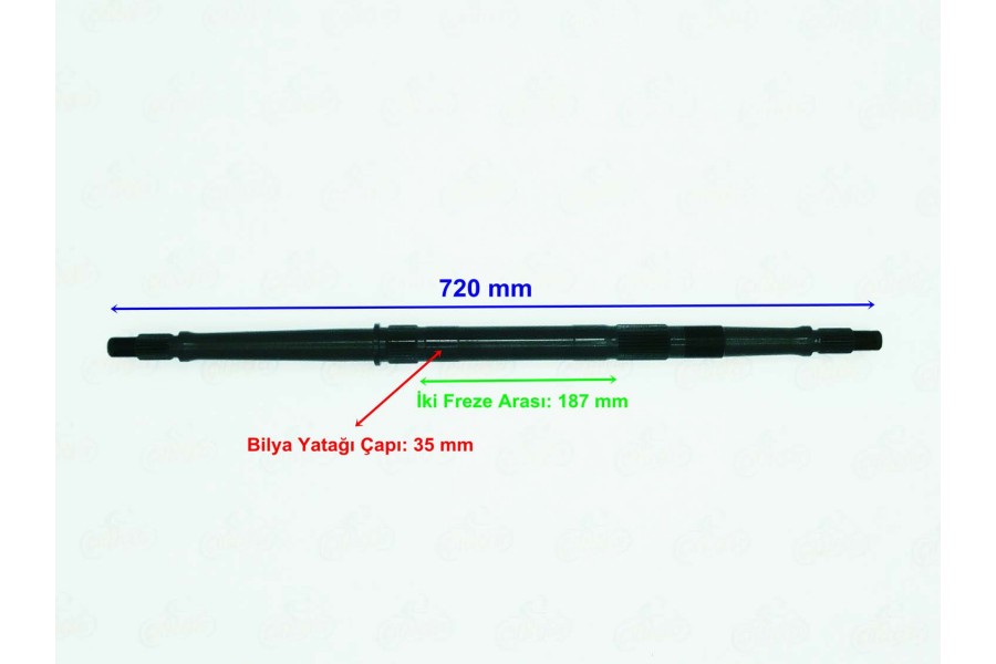 ATV KYMCO 150 AKS 720 mm TEK YİVLİ BİLYA YATAĞI 35 mm ÖM