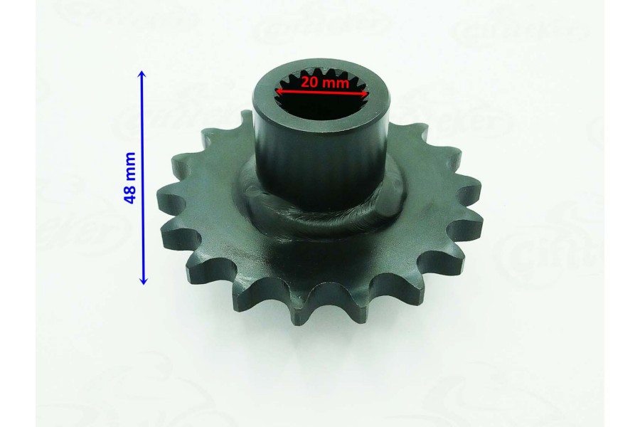 ATV ÖN DİŞLİ 428-18T İÇ 20 mm UZUNLUK 48 mm M ÖM