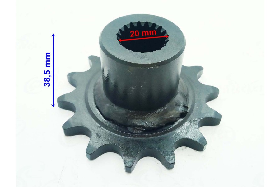 ATV ÖN DİŞLİ 520-14T İÇ 20 mm UZUNLUK 38,5 mm TM ÖM