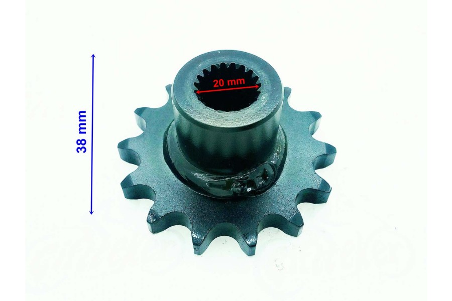 ATV ÖN DİŞLİ 530-14T İÇ 20 mm UZUNLUK 38,5 mm TM ÖM