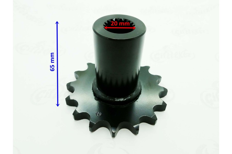 ATV ÖN DİŞLİ 530-16T İÇ 20 mm UZUNLUK 65 mm TM ÖM