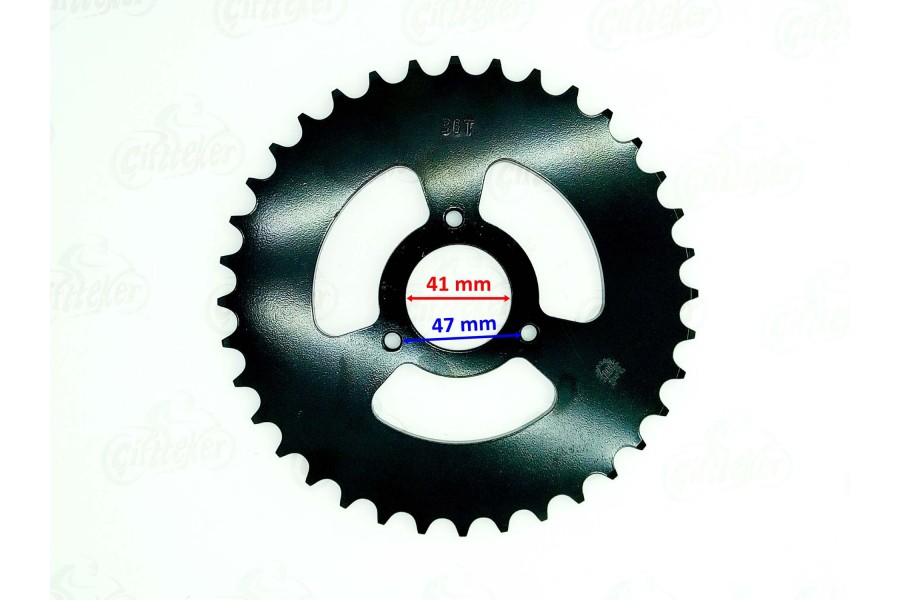 ATV YUKİ CAZADOR ARKA DİŞLİ 520-36T İÇ 41 mm 3 DELİKLİ IND ÖM