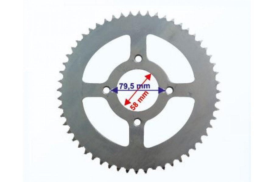 CROSS 150 ARKA DİŞLİ RAMZEY ÇELİK 428-56T İÇ 58 mm 4 DELİK IND ÖM