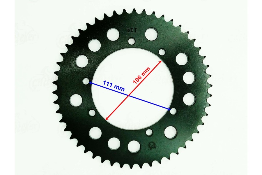 CROSS CROSS KUBA BLACK CAT ARKA DİŞLİ 428-50T İÇ 106 mm 6 DELİKLİ ÖM