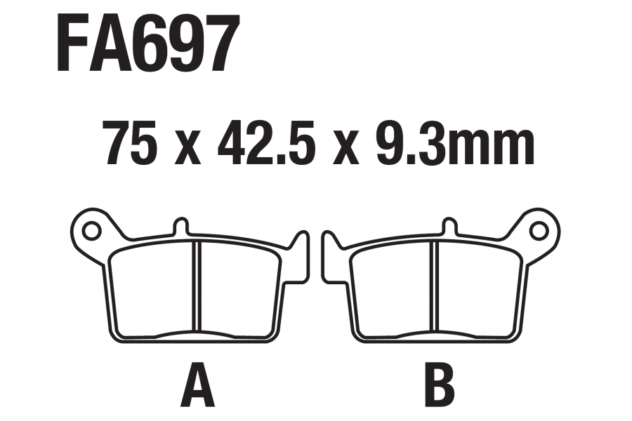 CROSS X-TREME 250 ARKA FREN DİSK BALATASI FA697