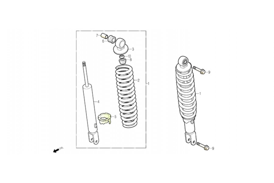 DAELİM SV 250 S3 ARKA AMORTISOR (GUMUS) AD.