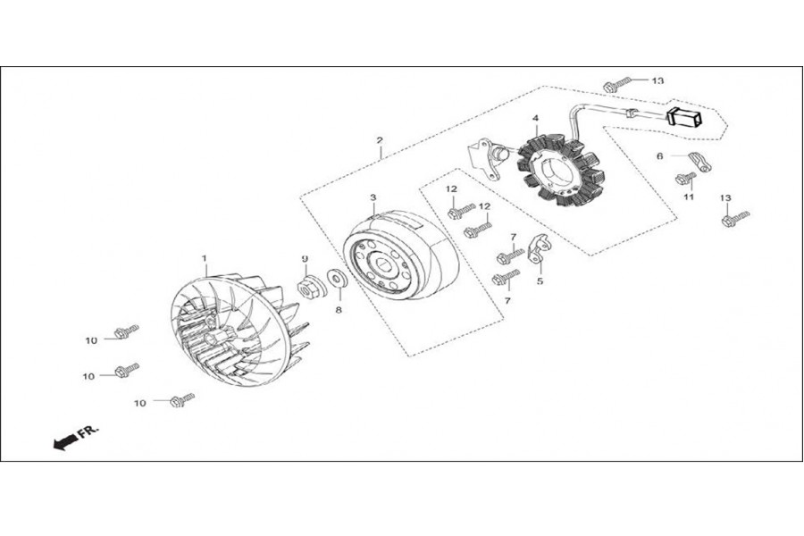 HERO DASH 125 ALTERNATOR KOMPLE