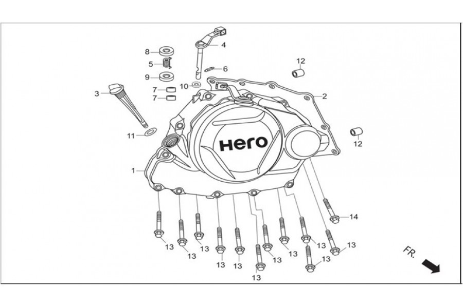 HERO KARIZMA MOTOR GOVDESI SAG KAPAK