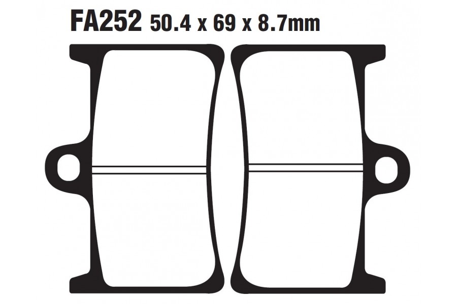 ÖN FREN DİSK BALATASI FA252 YAMAHA YZF 600 FZ6 FZ-07 MT-07(18-21) MT-09 YZF R1 XV 1700 XV 1900