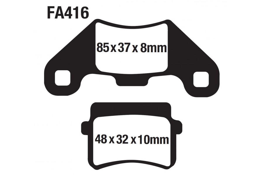 ÖN FREN DİSK BALATASI FA416 A KALİTE ATV AU SPİDER 250 CAZADOR 180