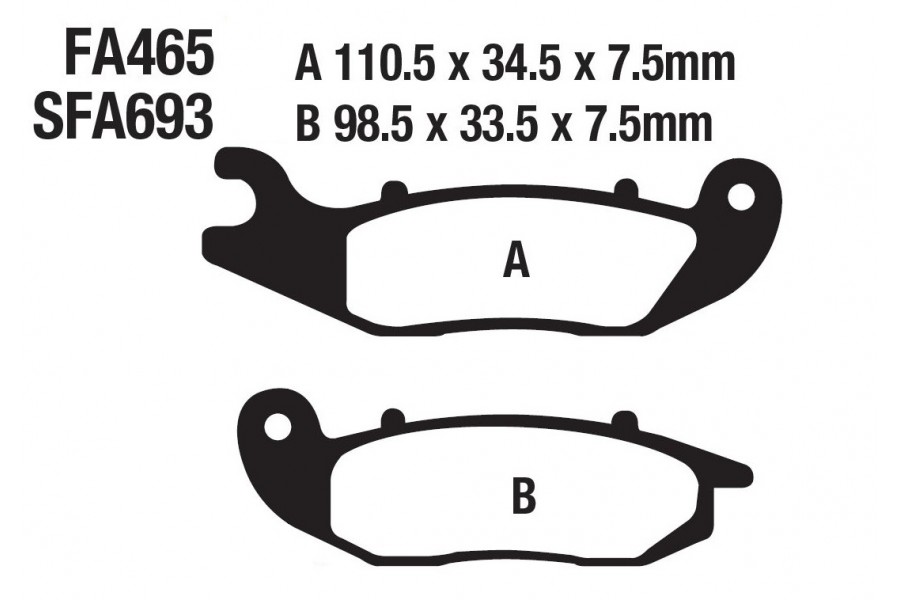 ÖN FREN DİSK BALATASI GOLD SFA693 FA465 HONDA CRF 250L (13-21) CRF 250 RALLY (17-21)