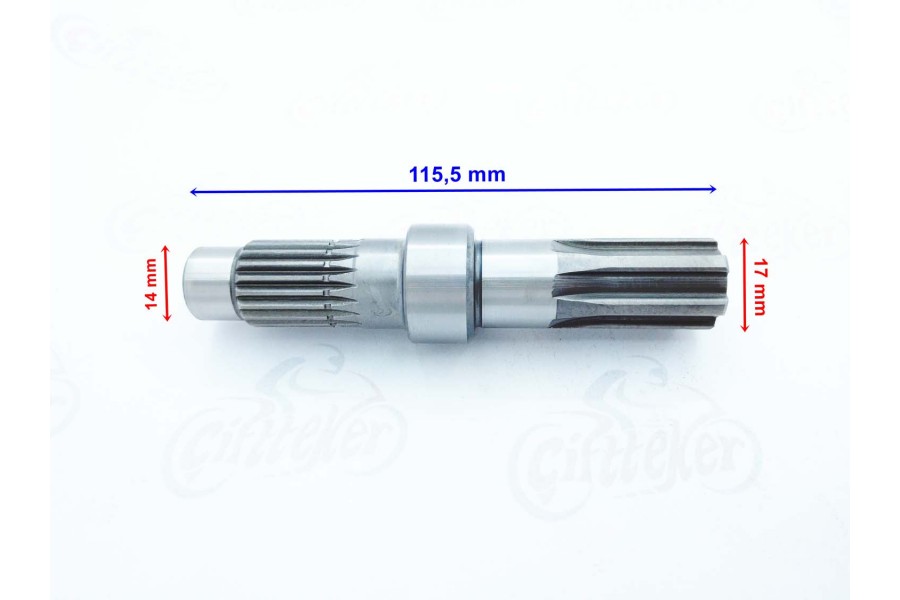 SCOOTER ŞANZIMAN ÇIKIŞ MİLİ CG UYUMLU 115,5 mm 6 KANALLI ÖM