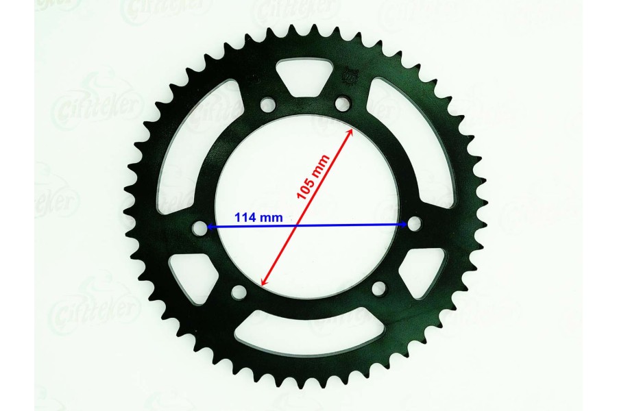 XT125 R ARKA DİŞLİ 428-50T İÇ 105 mm 6 DELİK IND ÖM